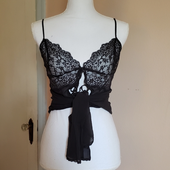 Victoria's secret black lace babydoll sheer dress. - Picture 2 of 8